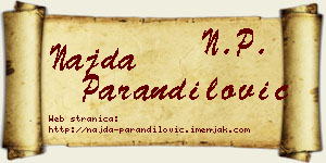 Najda Parandilović vizit kartica